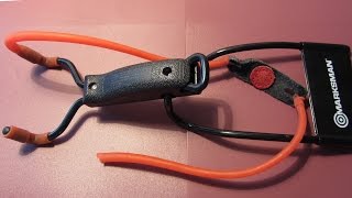 Небольшой обзор рогатки Marksman Folding Slingshot 3055 + меняем резинку