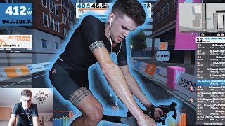 GETTING DROPPED ON THE KOM!! *Zwift Racing*