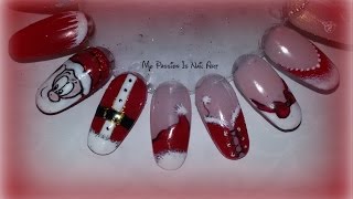 Nail art Natalizie semplici in gel (o smalti) - tutorial Xmas nails
