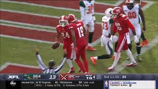 DC Defenders CRAZY Trick PLay! XFL DC Defenders vs Seattle Dragons