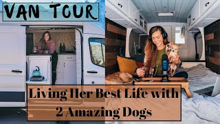 Van Tour: Solo Female, Entrepreneur, Lover for Dogs. Traveling in a Ford Transit Van Home on Wheels