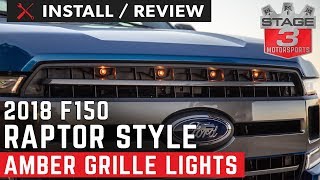 2018 F150 Custom Auto Works Raptor Style LED Grille Lights XL XLT and Lariat Install and Review