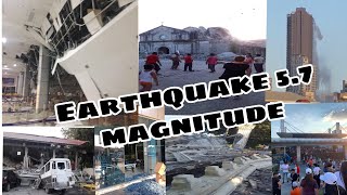 EARTHQUAKE 6.1   (5.7) MAGNITUDE  PHILLIPINES VIDEO COMPILATION ACTUAL FOOTAGE