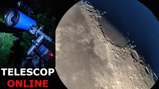 ONLINE Telescope! Moon 216x Луна в телескоп SkyWatcher MAK 102