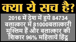 क्या Rape की शिकार 90% औरतें हिंदू होती हैं आरोपी मुस्लिम? | NCRB Data for 2016