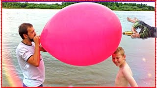 ?  МЕГА ОГРОМНЫЙ ШАРИК ЧЕЛЛЕНДЖ - ЗАПУСК В НЕБО ?  Giant Balloon Show 6ft Giant Water Balloons ?