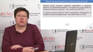 Фрагмент урока "Порядок увольнения сотрудника по собственному желанию"