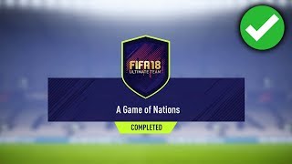 A GAME OF NATIONS SBC *CHEAP* (FIFA 18 A GAME OF NATIONS SQUAD BUILDER CHALLENGE)