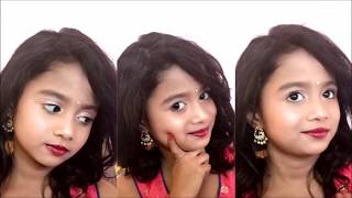 Sankranthi Festival Makeup For Kids In Telugu