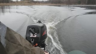 2/3 ГАЗА НА КИТАЙСКОМ ЛОДОЧНОМ МОТОРЕ HIDEA (ХАЙДИ ) 3,5 ЛС. ЛОДКА АКВА 2800. СЕРИЯ 2