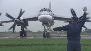 Плановый полет Ту-95МС над Японским морем и Тихим океаном
