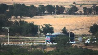 Разворот тепловоза 2ТЭ116-1574 (Керчь, 2014 год, Крымская ж\д)