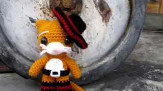 Амигуруми: схема Кота в сапогах. Игрушки вязаные крючком! Free crochet patterns.