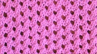 Ажурный узор Вязание спицами Видеоурок 73