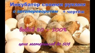 инкубатор с автоматическим переворотом своими руками, бюджетный инкубатор, чертеж инкубатора