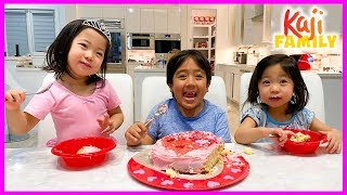 Emma and Kate Bake Surprise Valentine's Day Cake for Ryan!!!