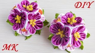 Резиночки с цветами ? канзаши. МК ?
