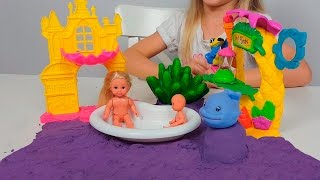 Кинетический песок. Малинка Тв. Играем с кинетическим песком