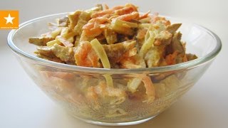 Теплый белковый салат из сейтана от Мармеладной Лисицы