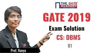 GATE 2019 Answer Key - Video Solution for Computer Science Engineering | DBMS - 01