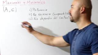 Objetos Maximales y Minimales | Conjuntos Ordenados