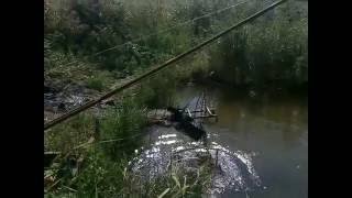 Проект(экскаватор драглайн)работа, чистим зимовальную яму в  своем пруду(часть 4)