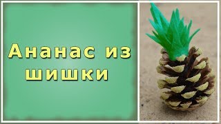 Как сделать ананас из шишки  Поделки из шишек