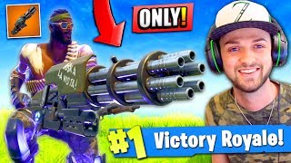 WINNING using *ONLY* the MINIGUN in Fortnite: Battle Royale! (CHALLENGE)