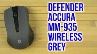 Распаковка Defender Accura MM-935 Wireless Grey