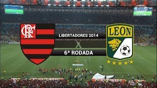Gols - Flamengo 2 x 3 León (MEX) - Libertadores 2014 - 09/04/2014