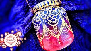 Подсвечник из банки своими руками. Индийский стиль. Мехенди