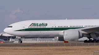 Alitalia Boeing 777-200 EI-DBK Takeoff from NRT 34L