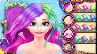 Мультик игра Холодное сердце: Красить волосы Эльзе (Elsa Dye Hair Design)