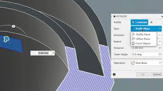 Quick Tip Fusion360: экструдирование на кривую поверхность. How to extrude to a curved surface