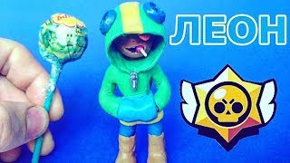 ЛЕОН БРАВЛ СТАРС ЛЕПИМ ИЗ ПЛАСТИЛИНА LEON BRAWL STARS