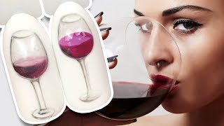 ? Бокал Вина с Объёмным Стеклом ? Fasion Дизайн Ногтей Гель лаком к Праздничному Маникюру Пошагово