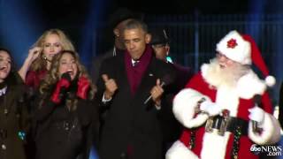 WATCH: Pres. Obama breaks it down with Santa Claus at the National Tree Lighting