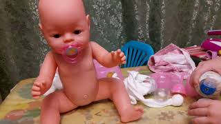 Baby Born с кнопкой на пупке какает, писает, плачет и т.д.