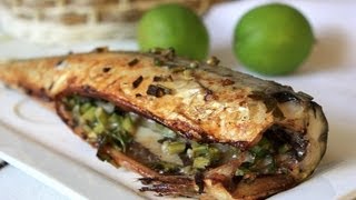 13. Скумбрия запечная в духовке с грейпфрутом.
