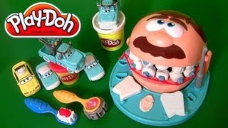 Play Doh Doctor Drill N Fill Playset Dentist Mater Disney Pixar Cars El Dentista Bromista Brincalhão