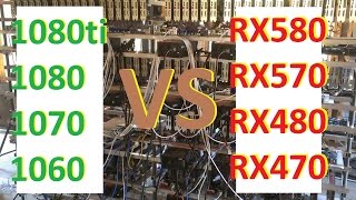 Сравним 1080ti, 1080, 1070, 1060 vs 580, 570, 480, 470 на 30.03.17!