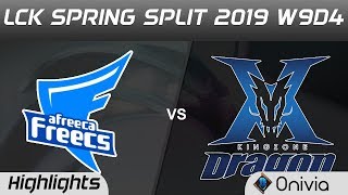 AF vs KZ Highlights Game 3 LCK Spring 2019 W9D4 Afreeca Freecs vs DragonX Kingzone LCK Highlights by