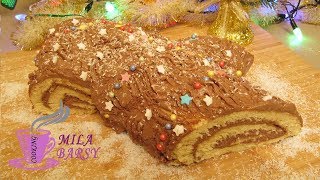 Рождественское полено ?Կոճղ Տորթ ?Торт рулет ? Новогодний рецепт ? Christmas log roll