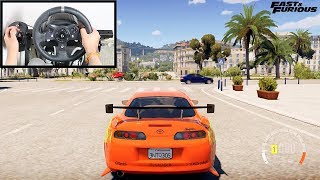 Forza Horizon 2 Paul Walker Toyota Supra (Steering Wheel + Shifter) Gameplay