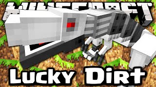 Minecraft - LUCKY DIRT T-R3X 1000 CHALLENGE GAMES! (Laser Creeper Robot Dino / Lucky Dirt Mod)