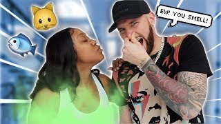 SMELLING LIKE FISH TO SEE HOW MY HUSBAND REACTS