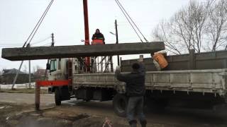 Технология монтажа железобетонных плит автокраном