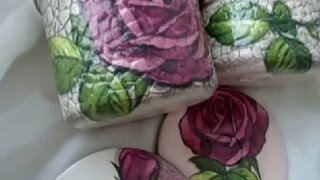 Как сделать декупаж на яичном кракле. Мастер класс.