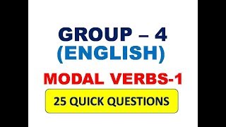 GROUP 4/ GROUP -2 / MP.SI  English Modal verbS-1