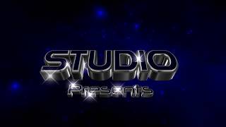 Футаж начала фильма с 3D титрами: STUDIO Presents на фоне звездного неба. Вариант 4